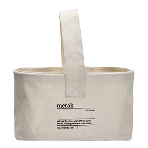 Meraki Förvaringskorg textil 25x16,5x15 cm vit
