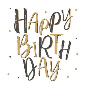 Ambiente Servett 33x33 cm 20-pack Birthday Celebration White