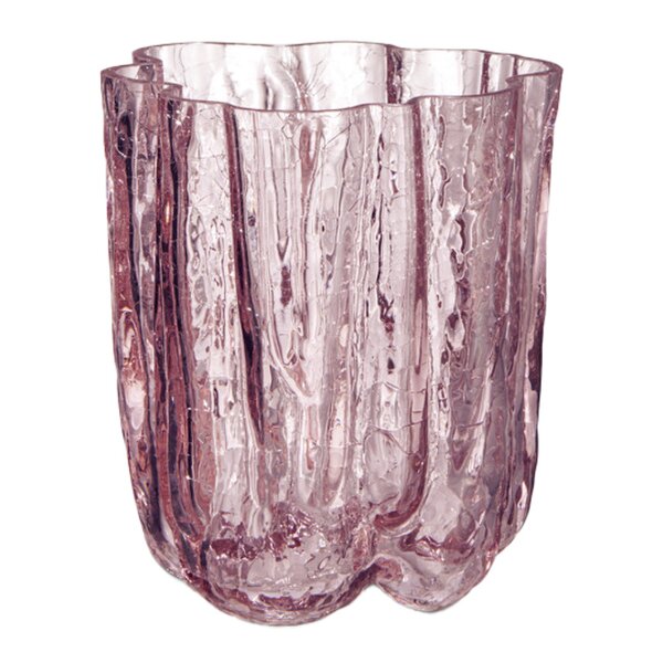 Kosta Boda Crackle vas 12 cm rosa