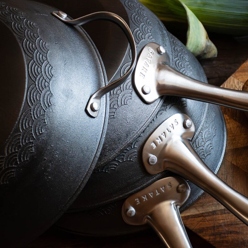 Satake Pure Pan stekpanna 32 cm gjutjärn nitrering