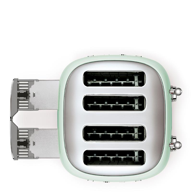 SMEG Brödrost 4 skivor TSF03 kvadrat Grön