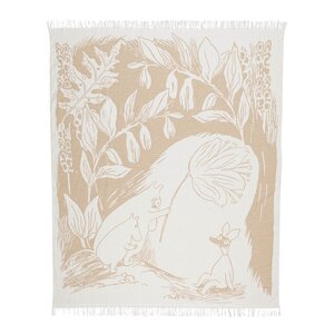 MoominArabia Mumin bomullspläd 130x170 cm beige