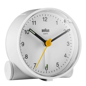 Braun Väckarklocka analog 6,9 cm vit