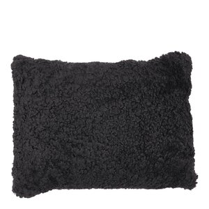 Natures Collection Kudde New Zealand fårskinn kort ull 35x45 cm black