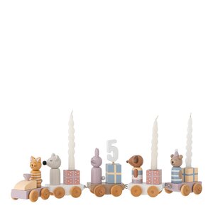 Bloomingville MINI Junaid födelsedagståg 38 cm rosa/brun