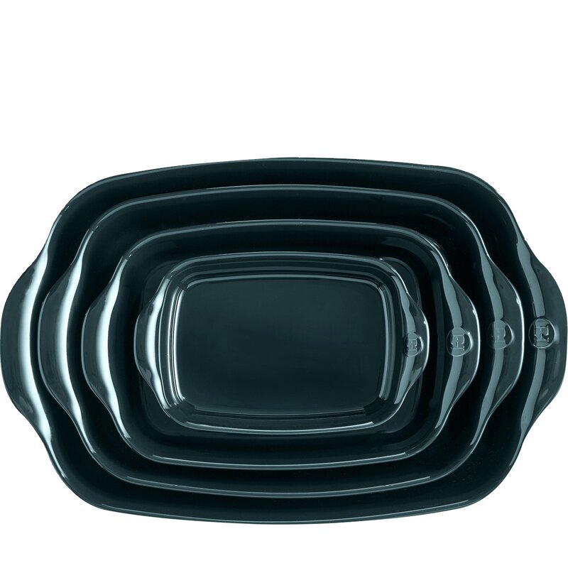 Emile Henry Ugnsform rektangulär 30 cm 1,55 L petrol