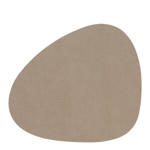 LIND DNA Leather Serene Curve Glasunderlägg 11x13 cm Mole Grey