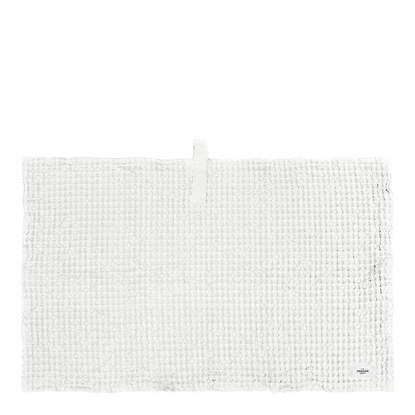 The Organic Company Big Waffle badrumsmatta 80x55 cm vit