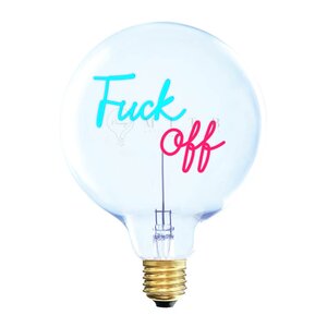Elements Lighting MITB glödlampa LED 17 cm Fuck Off blå/röd