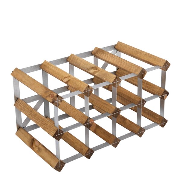 The Swedish Wine Rack Factory Vinställ 12 flaskor monterad ljus ek