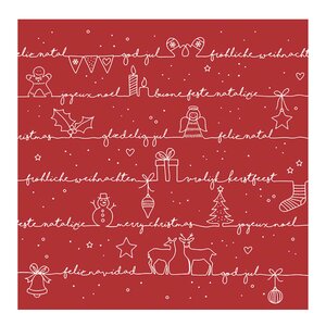 Ambiente Servett 33x33 cm 20-pack Written Christmas wishes