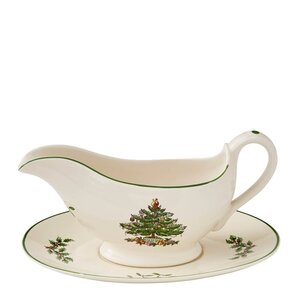 Spode Christmas Tree såsskål med fat 31 cl