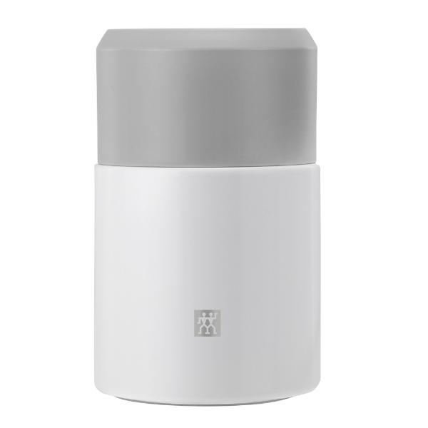 Thermo Mattermos med Sked 0,7 L Silver/Vit