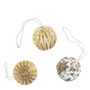 Chamois Julkulor med olika mönster set 3-pack ockra/grå