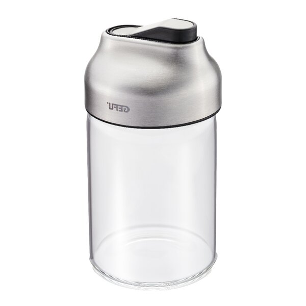 Gefu Tip socker- eller mjölkdispenser 180 ml klar/stål/svart