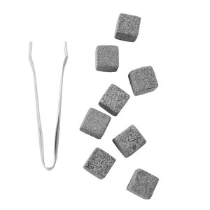 Stiernholm Drink Collection whiskystenar med tång 8-pack granit