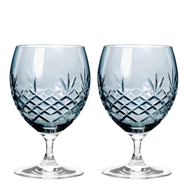 Crispy Eightball Glas på fot 55 cl 2-pack Sapphire
