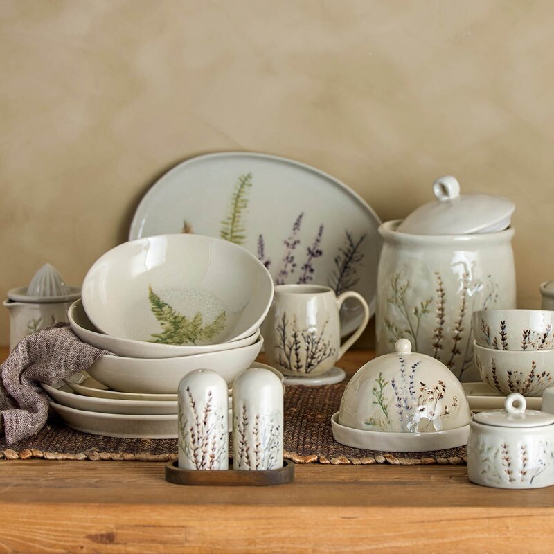 Bloomingville Bea salt- och pepparset 11 cm natur