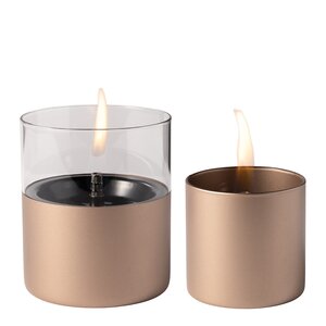 Tenderflame Lilly 8 + Lilly 10 lykta gåvoset 2-pack champagne