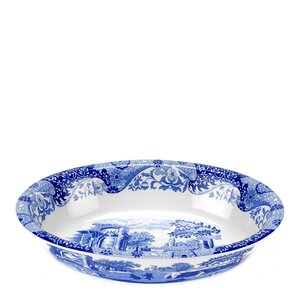 Spode Blue Italian oval ugnsform 31,5x22,5 cm blå/vit