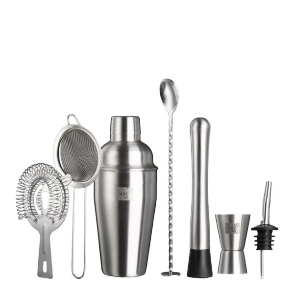 Vacu Vin Cocktail Set Plus 7 delar Silver/Svart