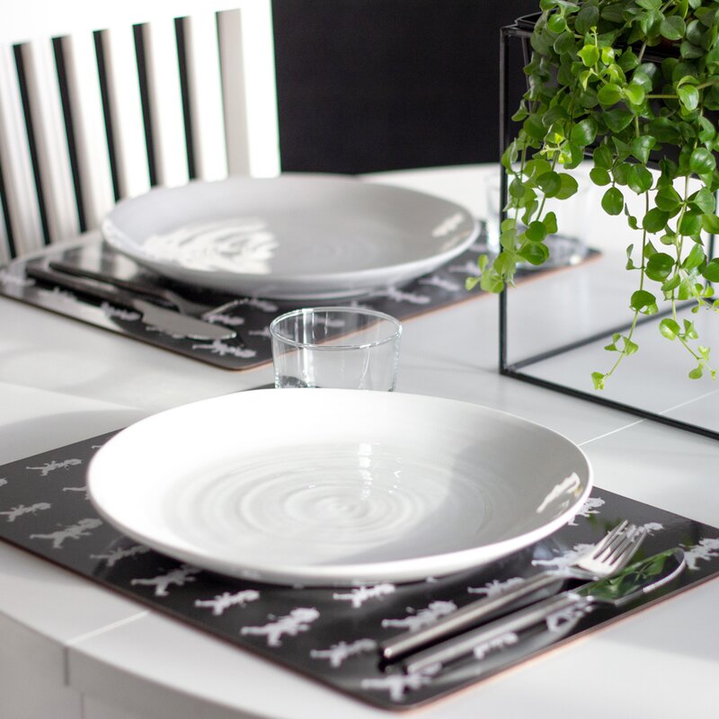 SOLSTICKAN Bordstablett 30x40 cm 2-pack Svart