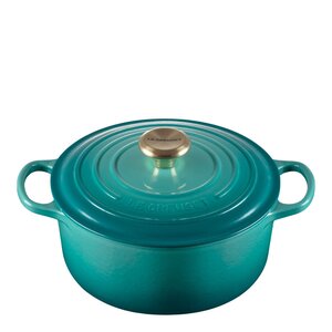 Le Creuset Signature gjutjärnsgryta rund 24 cm 4,2 L Bleu Riviera