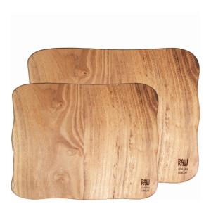 Aida Raw Teak Skärbräda Set 2 delar