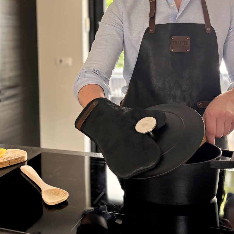 Crafted Leather grytvante svart