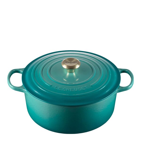Le Creuset Signature gjutjärnsgryta rund 28 cm 6,2 L Bleu Riviera