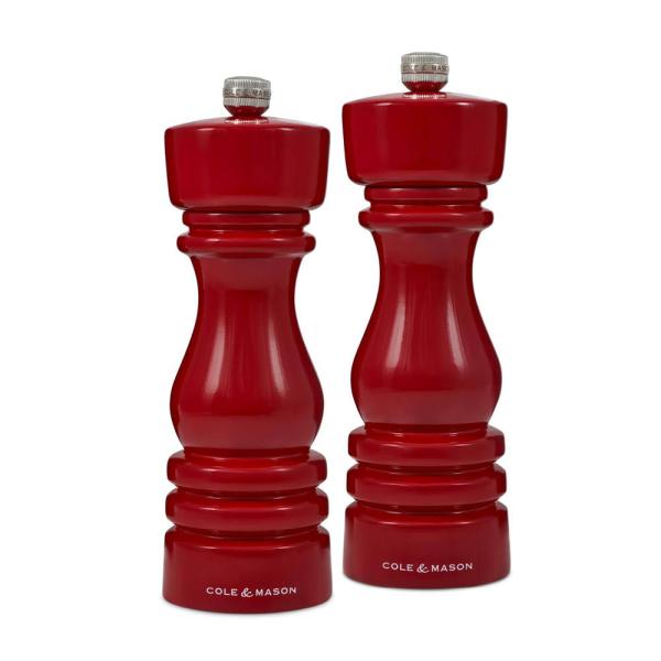Cole & Mason London Salt- och Pepparkvarnset 18 cm Röd