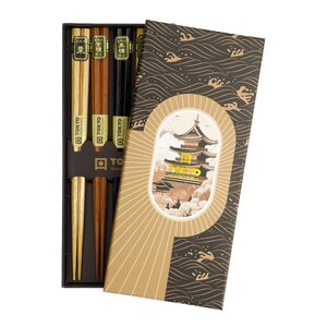 Tokyo Design Studio Chopstick gåvoset ätpinnar 5-pack hexagon wood