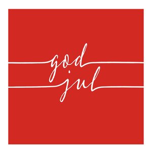 Ambiente Servett 33x33 cm 20-pack God Jul röd/vit