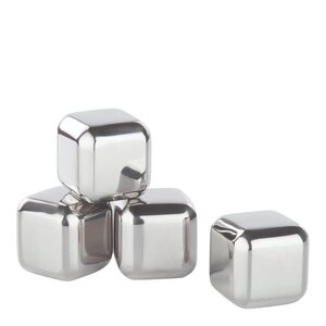 Viski Glacier Rocks små iskuber i stål 4-pack rostfri