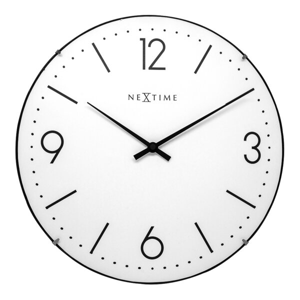 NeXtime Basic Dome väggklocka 35 cm vit