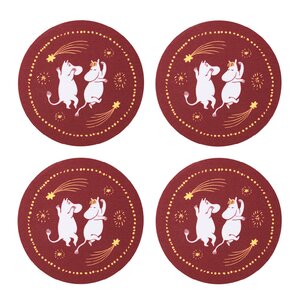 MoominArabia Mumin glasunderlägg 4-pack Festliga stunder