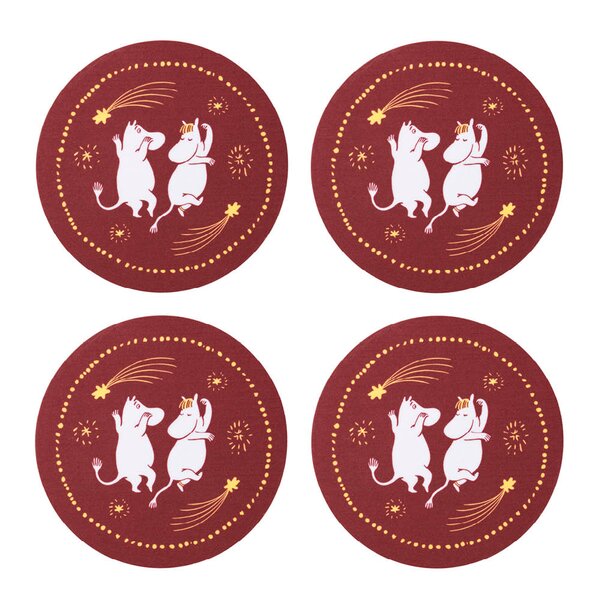 MoominArabia Mumin glasunderlägg 4-pack Festliga stunder