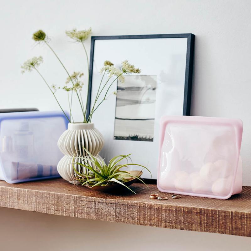 Stasher Stand-Up silikonpåse stående standard 1,66 L ljusrosa