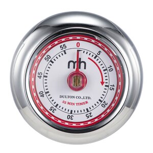 Modern House Dulton timer Ø7 cm silver barleycorn