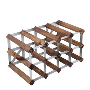 The Swedish Wine Rack Factory Vinställ 12 flaskor monterad mörk ek