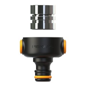 Fiskars Comfort kranadapter inomhuskran 13,6 cm svart