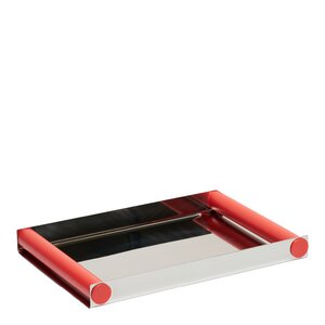 Design Letters Ray Disco bricka 20,5x30 cm stål/coral red