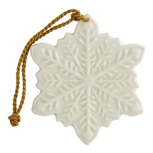 Bordallo Pinheiro Julornament snökristall 9 cm vit