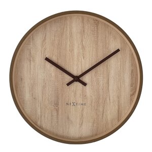 NeXtime Oslo väggklocka 30 cm brun/mörk