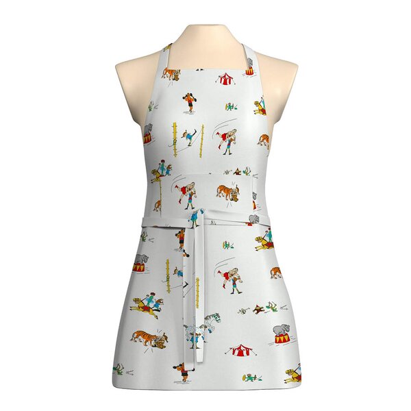 Arvidssons Textil Pippi På Cirkus barnförkläde vit