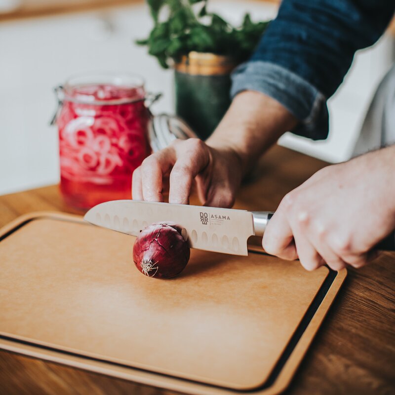 Dorre Asama Santoku kockkniv 18 cm svart/silver
