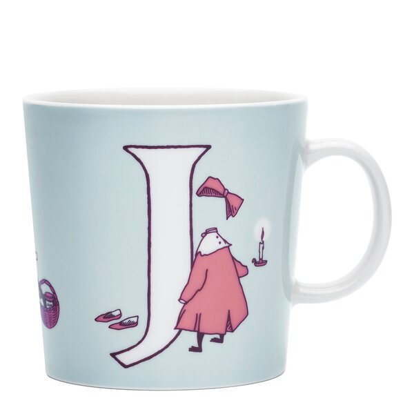 MoominArabia Muminmugg bokstav J 40 cl ljusblå