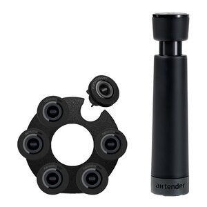 Airtender Vakuumförslutare vin 6-pack stoppers presentask svart