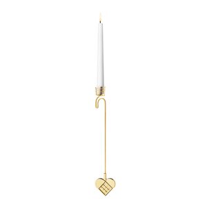 Georg Jensen Jul 2025 ljushållare för julgranen 18 cm hjärta guld