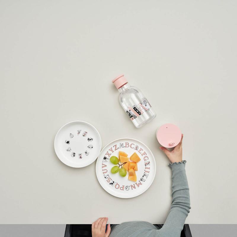 RIG-TIG Moomin ABC Tallrik Djup 15 cm Vit/Salmon